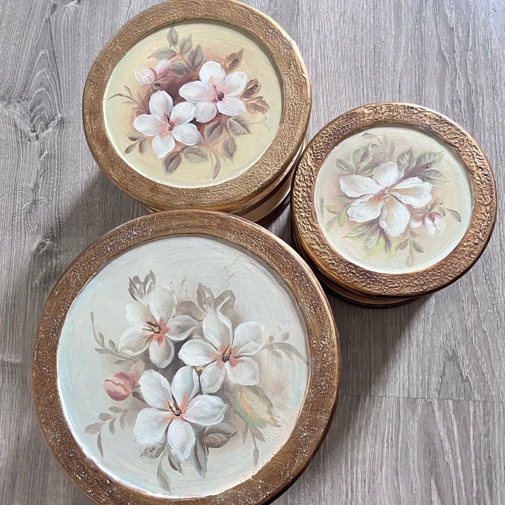 Decorative Hand Painted Lined Nesting Boxes